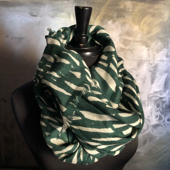 BY Malene Birger Green & Beige Wool Scarf - Picture 3 of 8